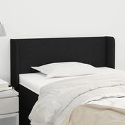 Testiera ad Orecchio-Testata con Orecchie Nera 83x16x78/88 cm in Tessuto 758683