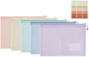 Documenti A3 con righello, documenti acqua-resistenti, strisce di righello, spazio per note, carta, ricevute, cosmetici, 5 colori