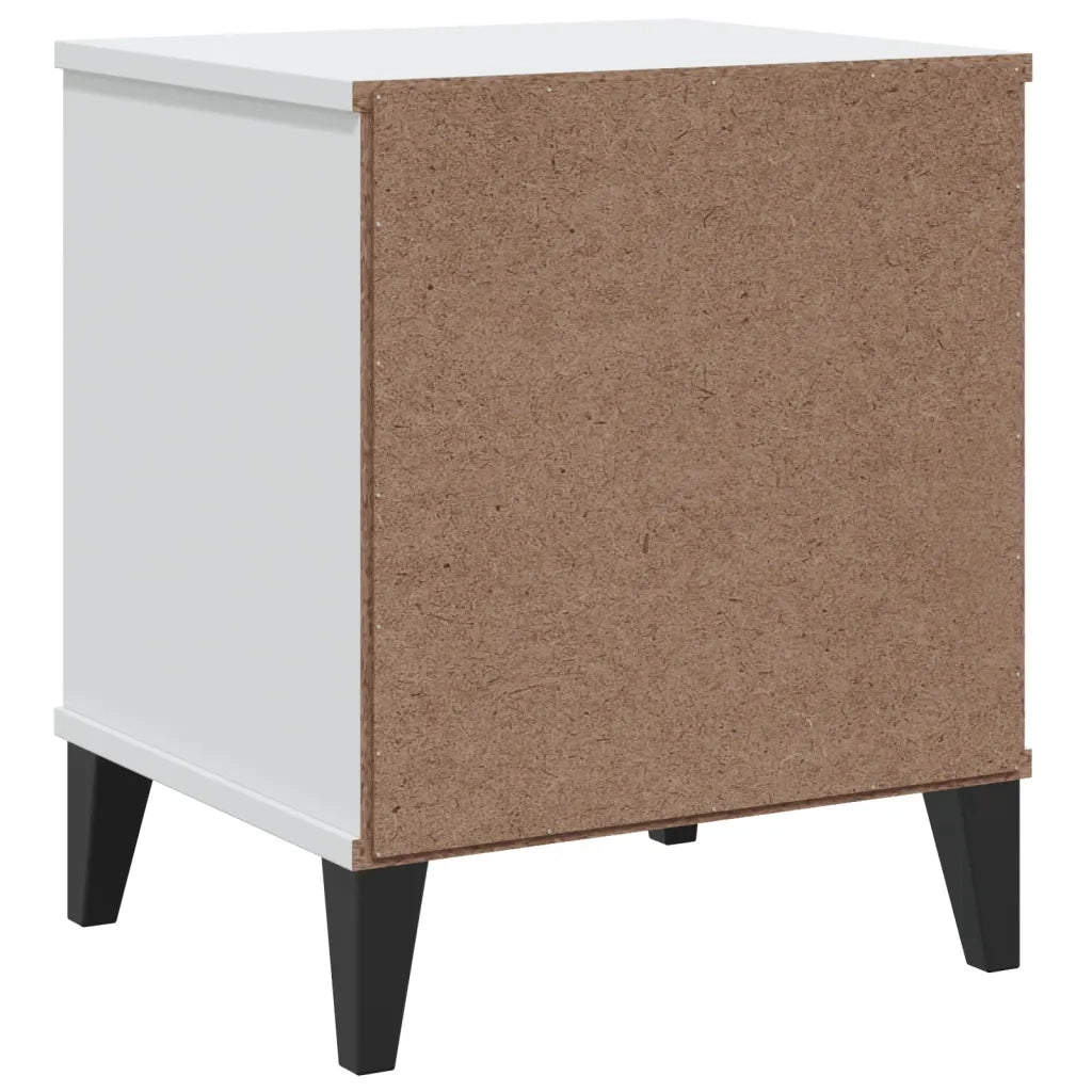 Comodino | Armadio da Notte | Mobiletto da notte VIKEN Bianco in Legno Multistrato