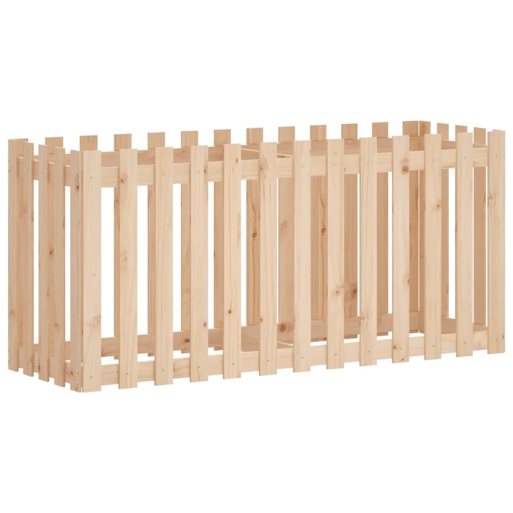 Fioriera | Cassetta per fiori | Vaso Rialzata Giardino a Recinzione 150x50x70cm Legno Pino