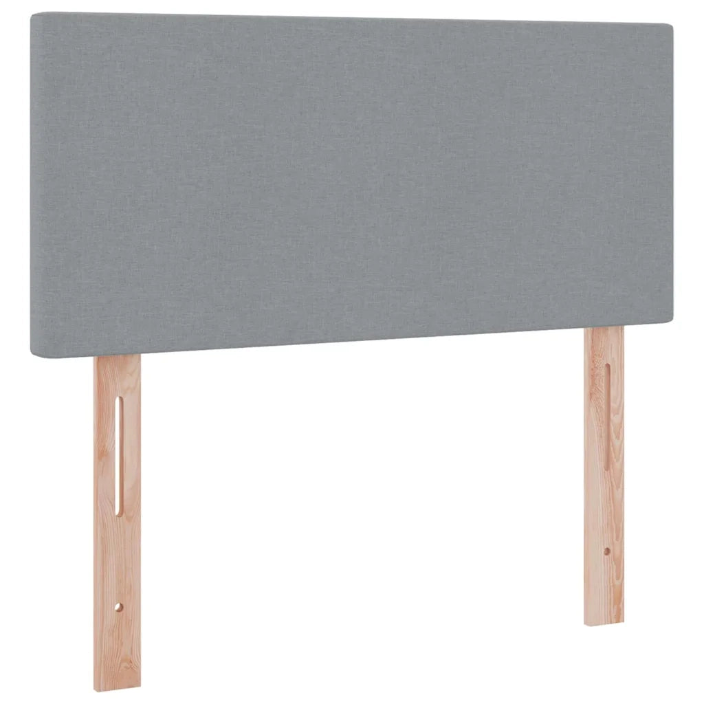 Letto con contenitore e LED Grigio chiaro 100 x 200 cm Tessuto 3371061
