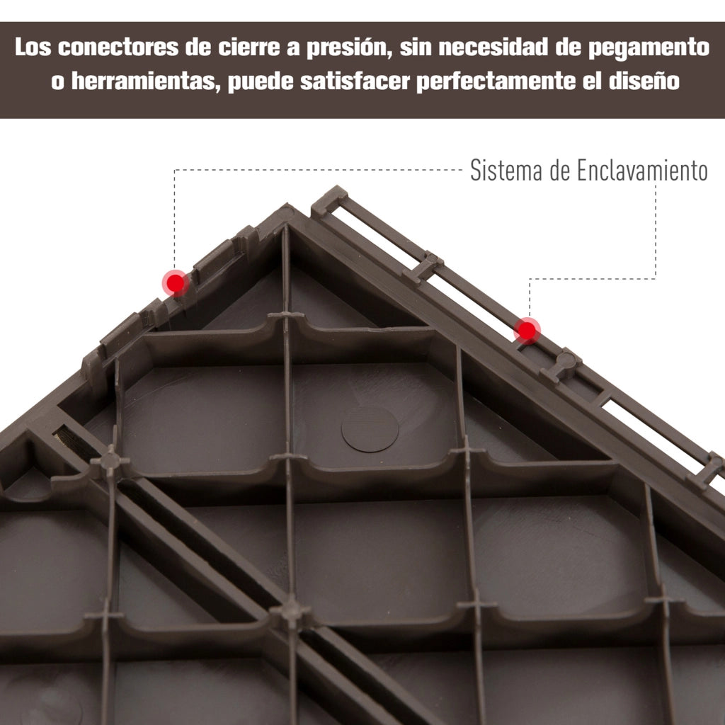 Set 9 piastrelle quadrate 30x30 cm ¨C Minimal ¨C marrone 0,81 m2