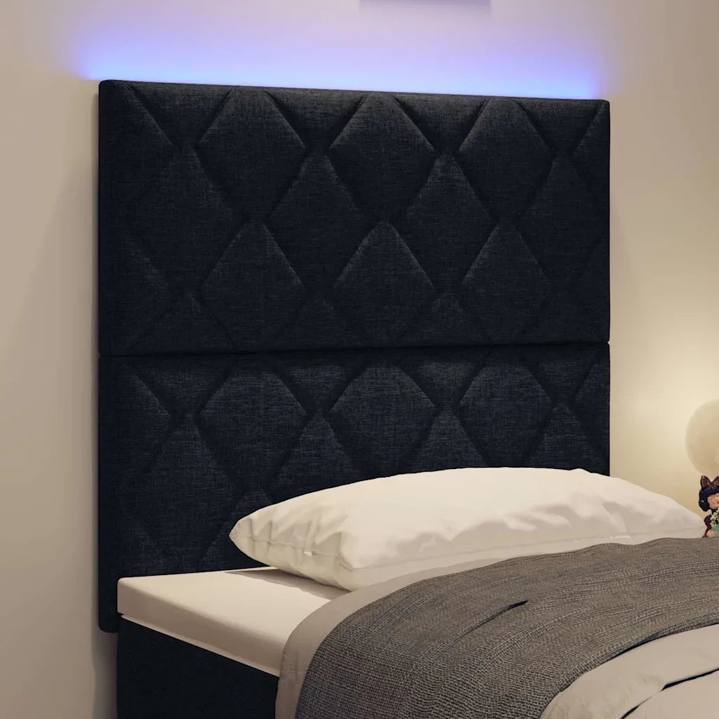Testiera | Testata LED Nero 100 cm Tessuto