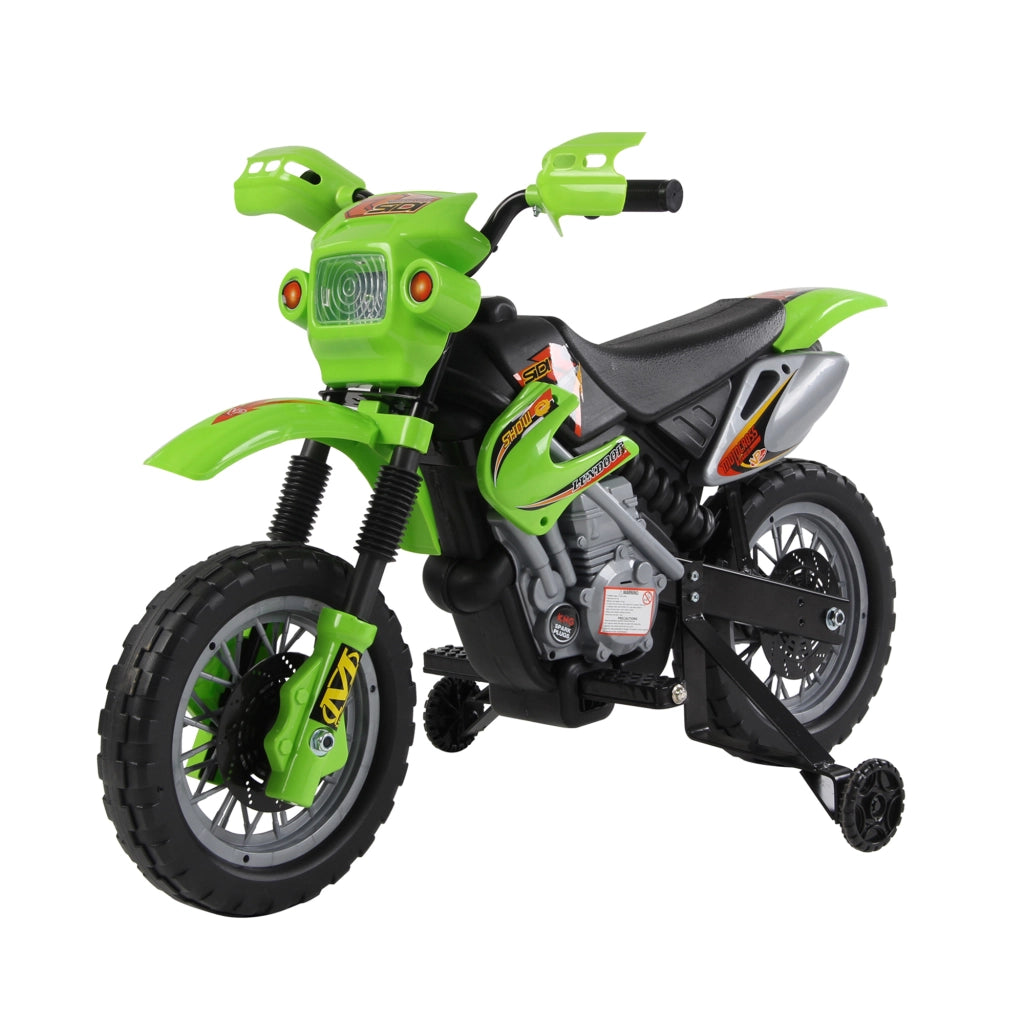 Moto Elettrica per Bambini ¨C Xylo ¨C 6V, Verde e Nero, 3-6 Anni