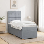 Letto box spring con materasso Grigio Chiaro 80 x 200 cm 3454263