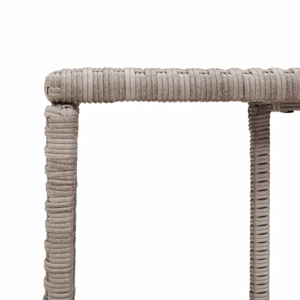 Scaffali Portaoggetti 2 pz Grigio Chiaro in Polyrattan 366188