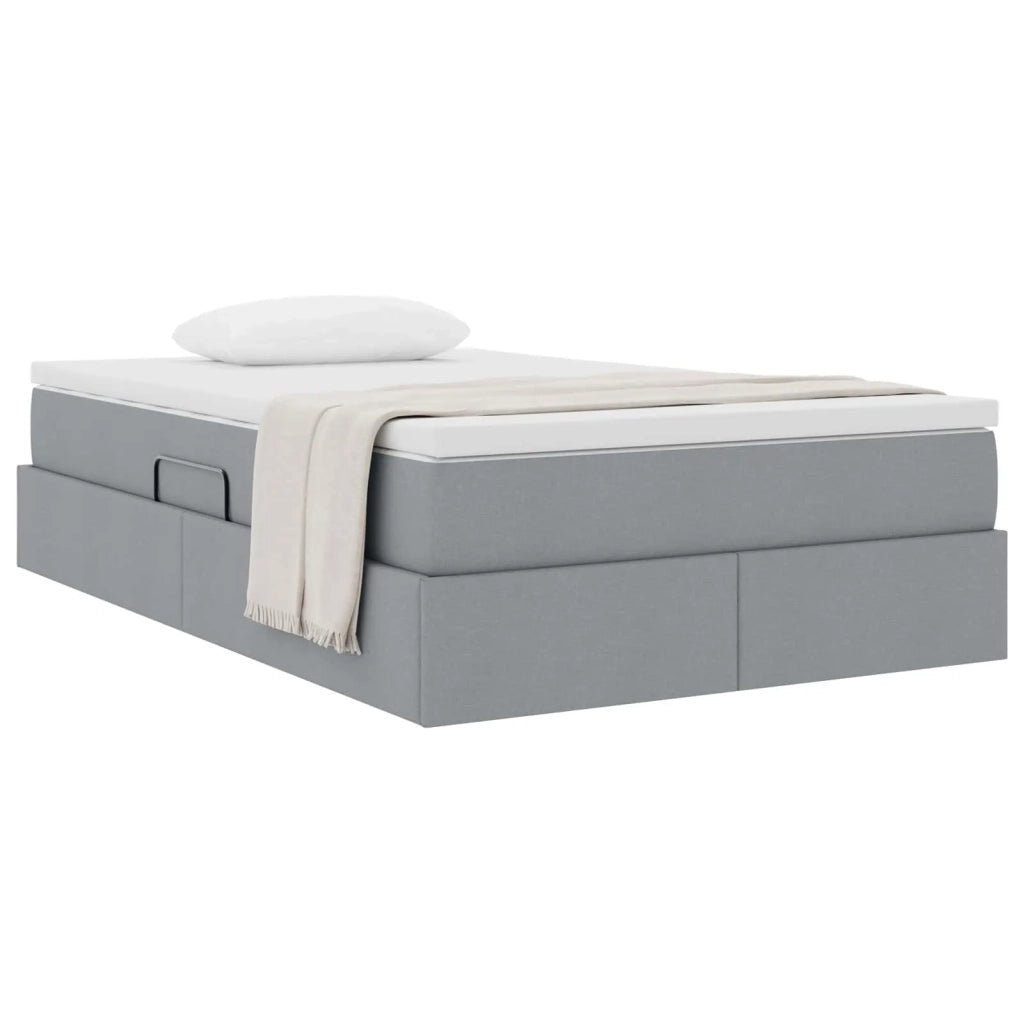 Letto con contenitore e materasso Grigio chiaro 120 x 190 cm 3370212