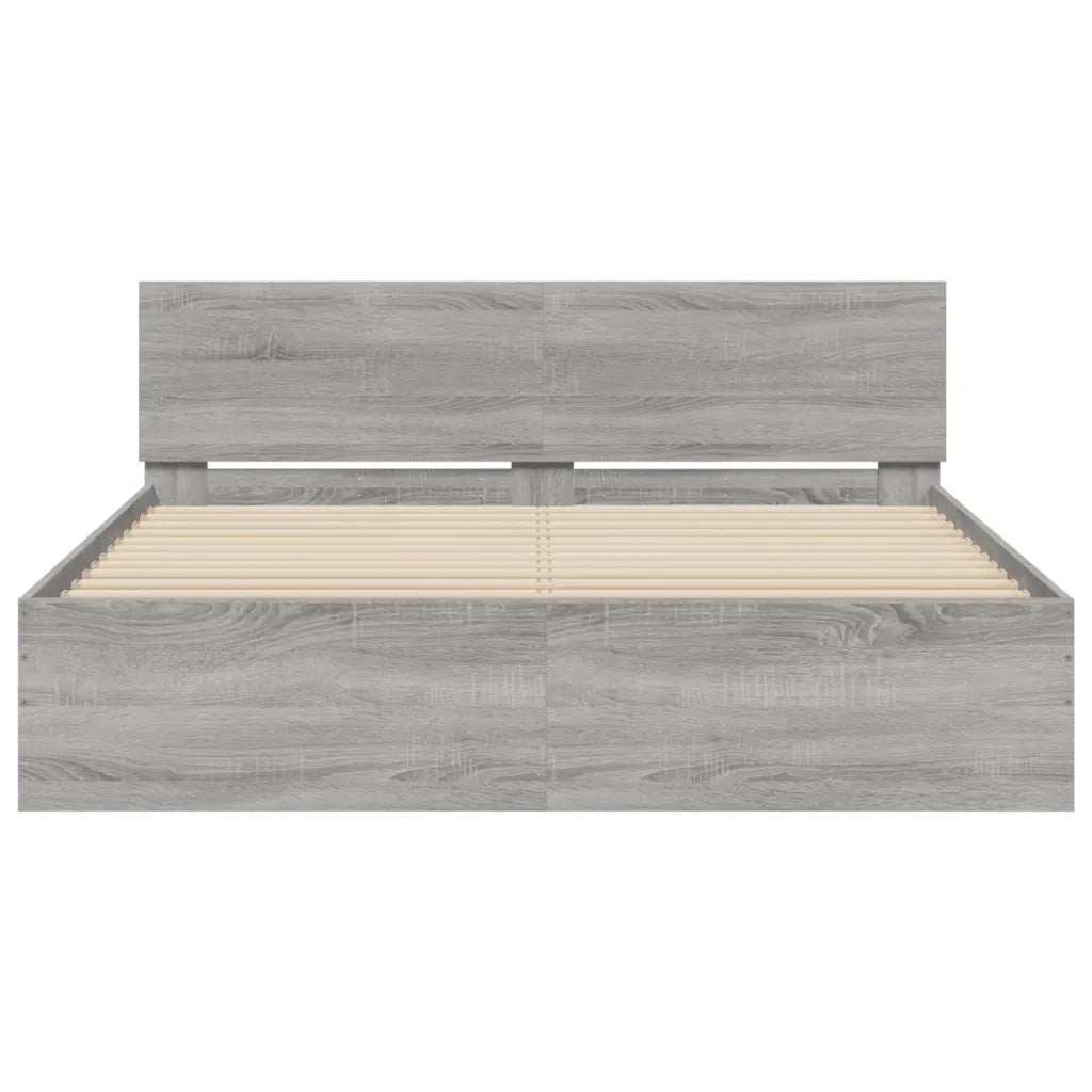 Giroletto con Testiera Grigio Sonoma 140x190 cm