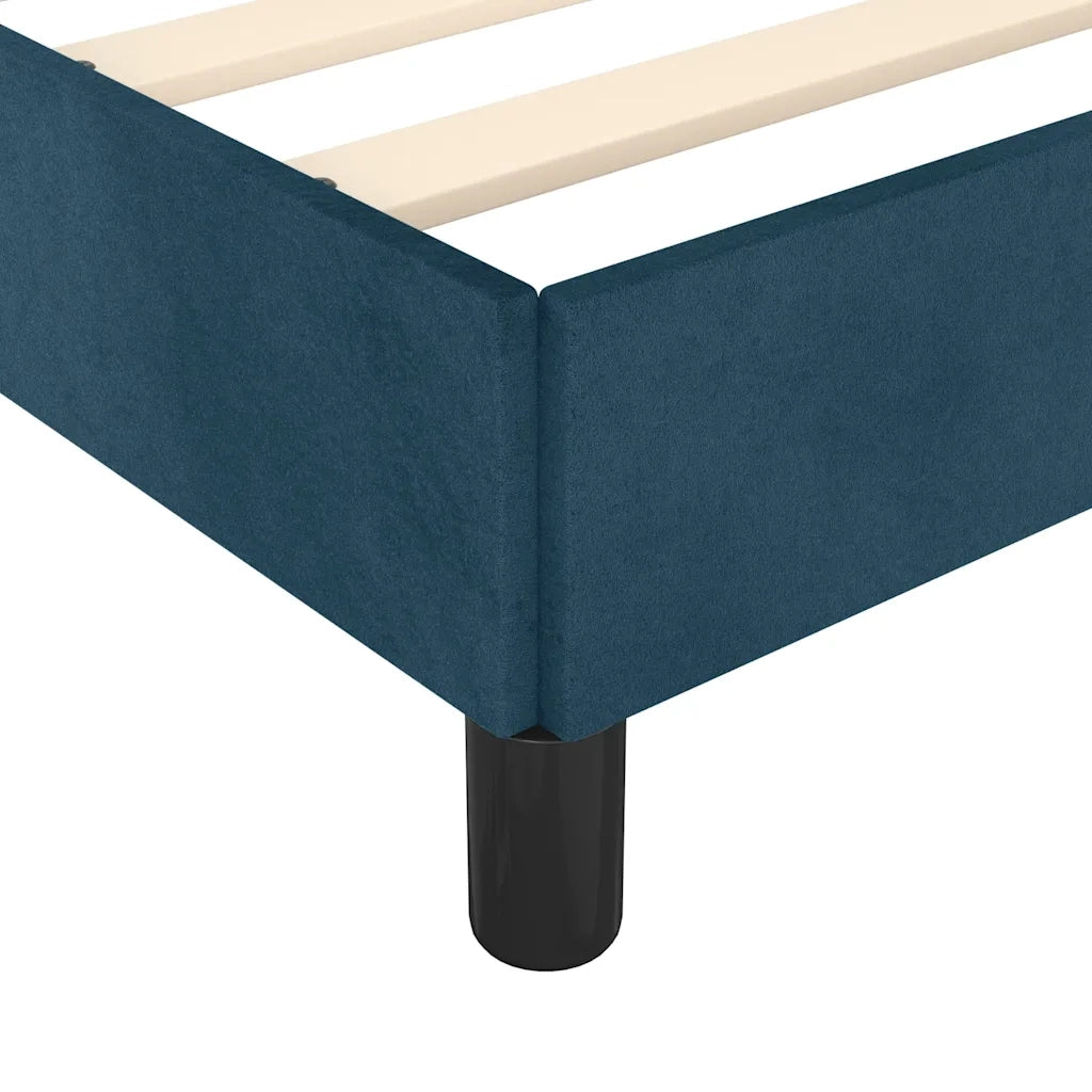 Giroletto senza Materasso Blu Scuro 120x190 cm Velluto 379506