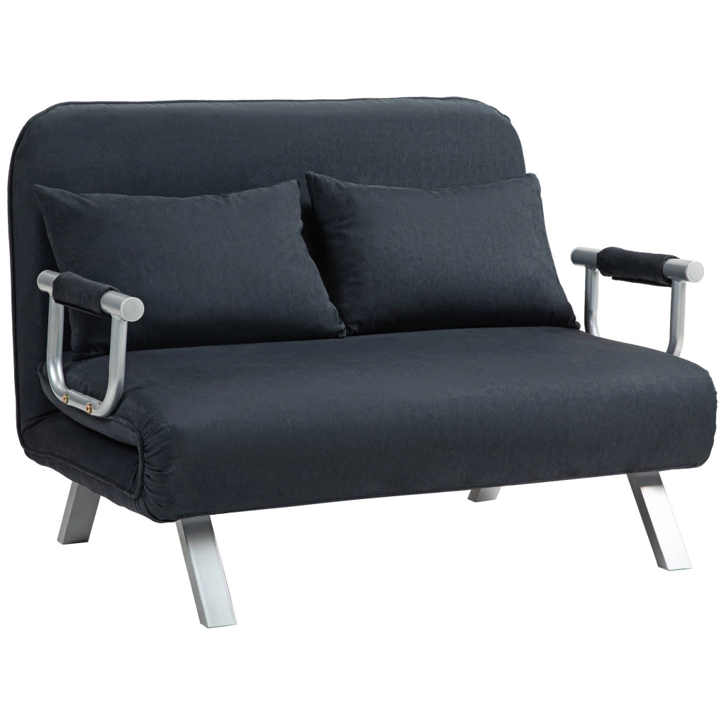 Divano letto 5 posti regolabile ¨C Minimal ¨C similpelle nero