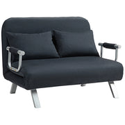 Divano letto 5 posti regolabile ¨C Minimal ¨C similpelle nero