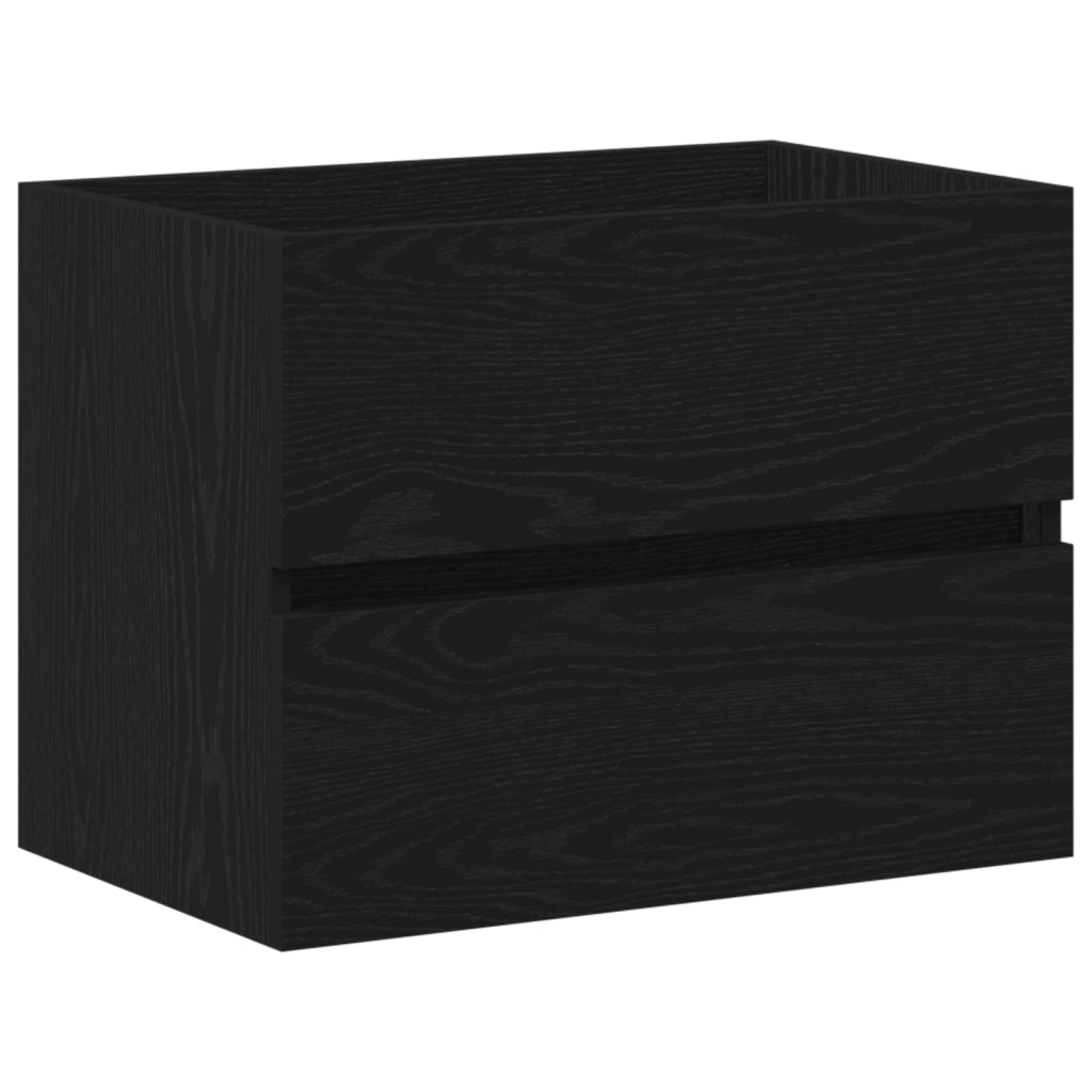 Mobile per Lavabo  con Lavabo Integrato in Quercia Nera in Legno MDF