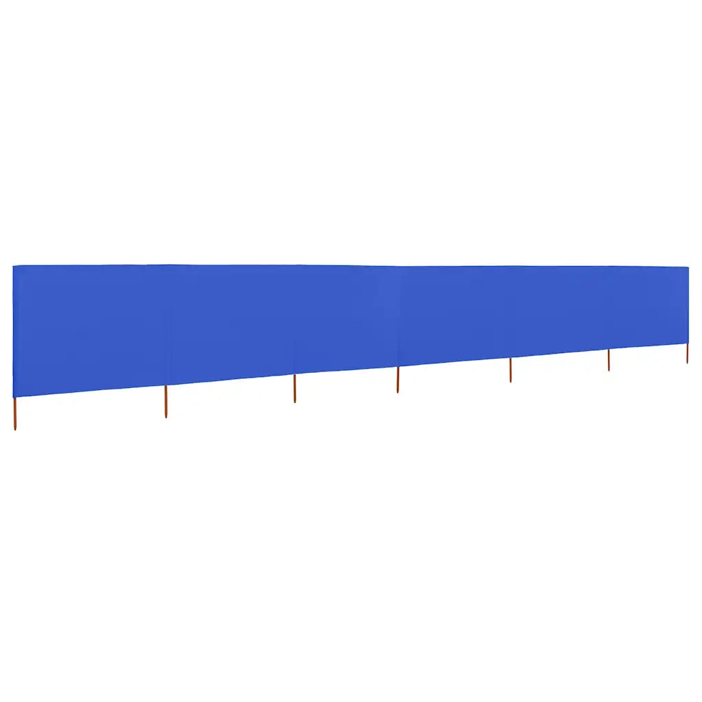 Paravento a 6 Pannelli in Tessuto-Divisorio 800x160 cm Azzurro