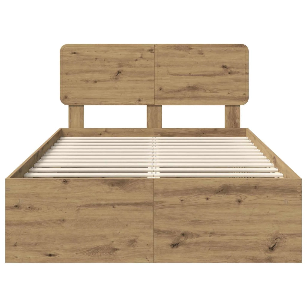 Letto matrimoniale | Letto per adulti | Struttura del letto Rovere Artigianale 120 x 200 cm