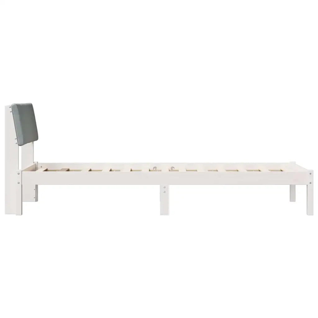Struttura del Letto Bianco e grigio chiaro 80 x 200 cm 878573