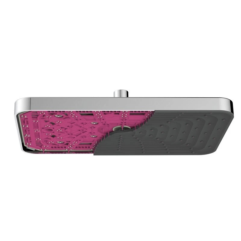 Soffione Conny con sistema anticalcare cromato/nero Aquasanit