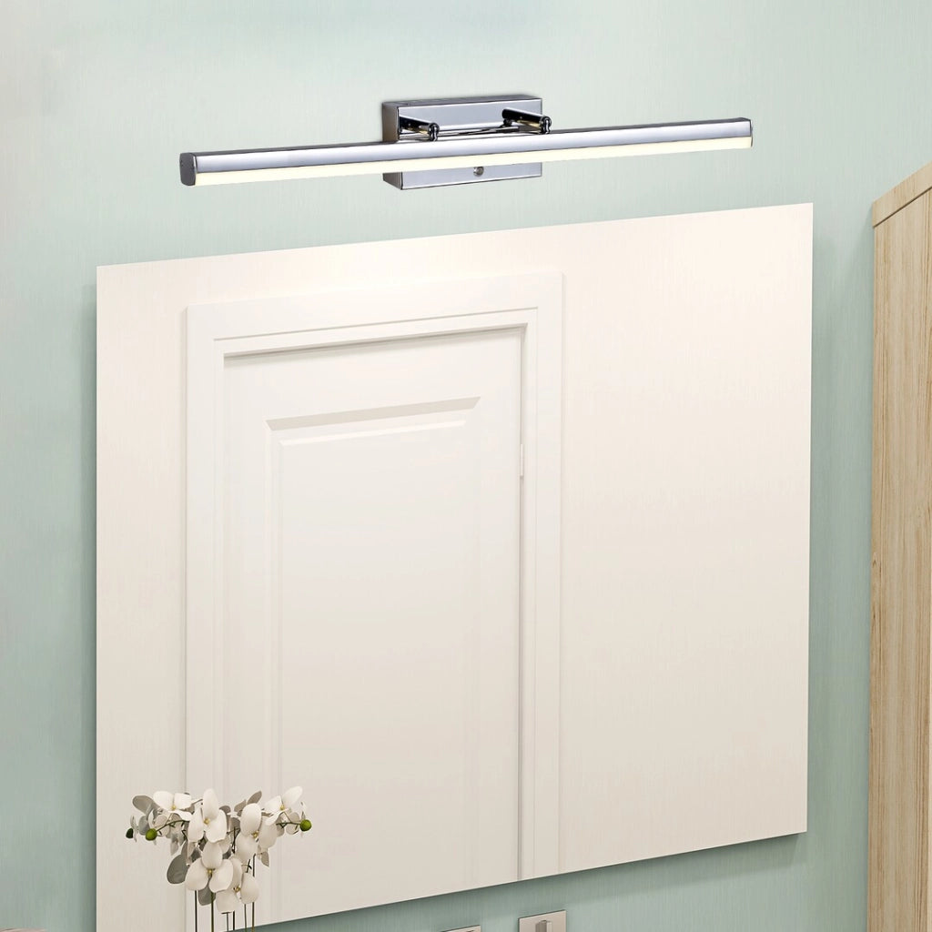Applique bagno specchio LED 20W CCT dimmer IP44 cromata