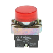 Pulsante indicatore LED rosso 220V LAY5 Breckner Germany