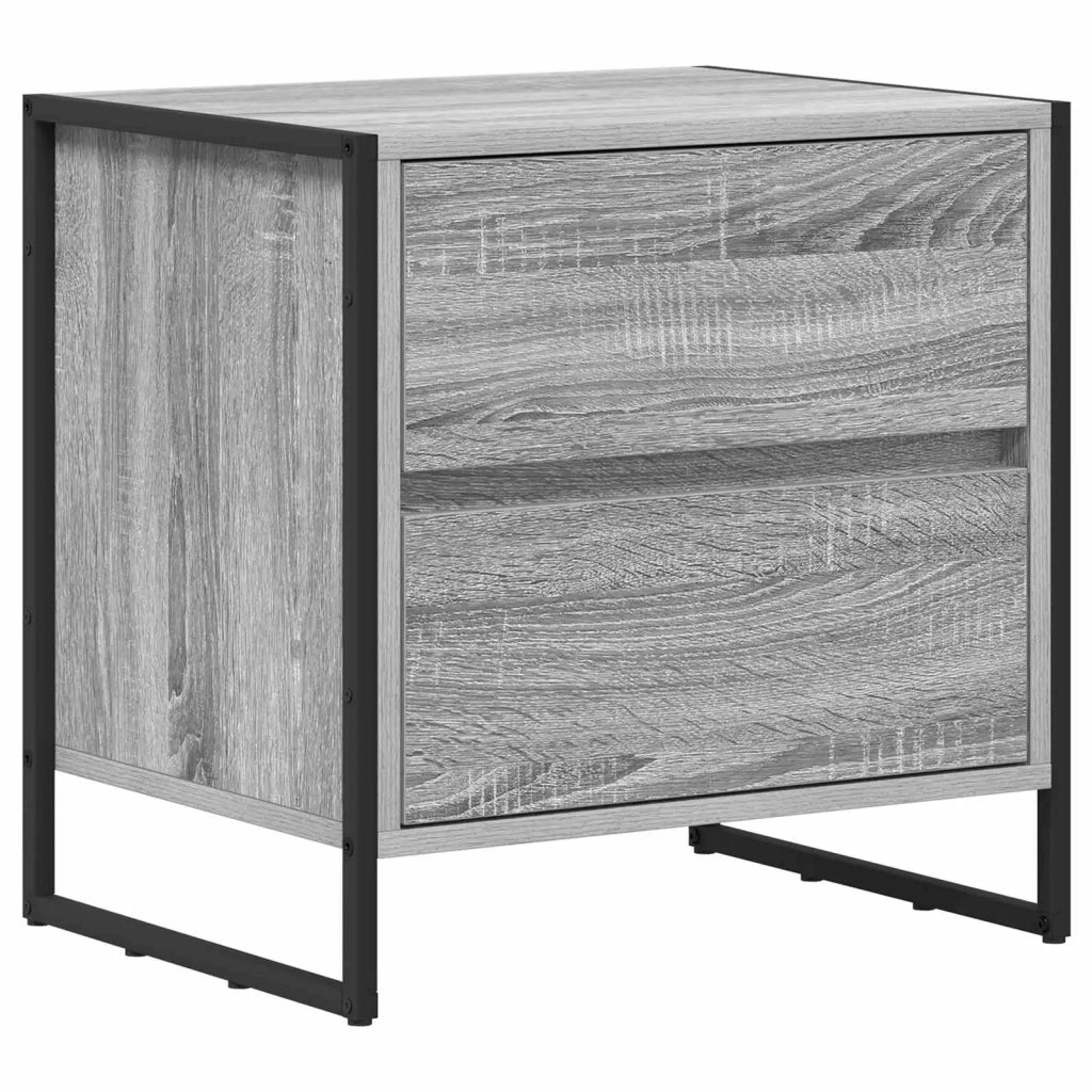 Comodino Grigio Sonoma 50 x 39.5 x 50 cm Legno multistrato 886684