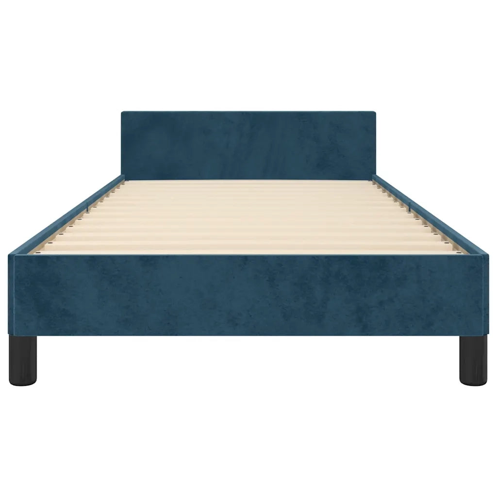 Giroletto senza Materasso Blu Scuro 90x200 cm in Velluto