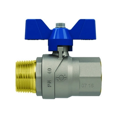 VALVOLA A SFERA P.T. CON FARFALLA EVOLUTION MASCHIO-FEMMINA- 3/4  DN 20  PN 40- FIV- pezzi 1