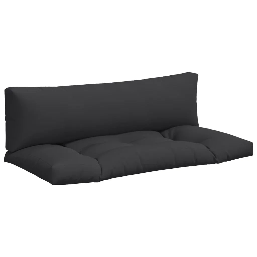 Cuscini per Pallet 2 pz Neri in Tessuto 360929