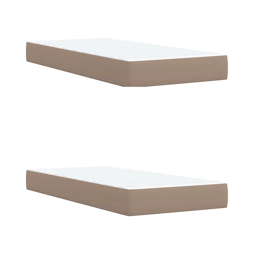 Giroletto a Molle con Materasso Cappuccino 200x200cm Similpelle 3288439