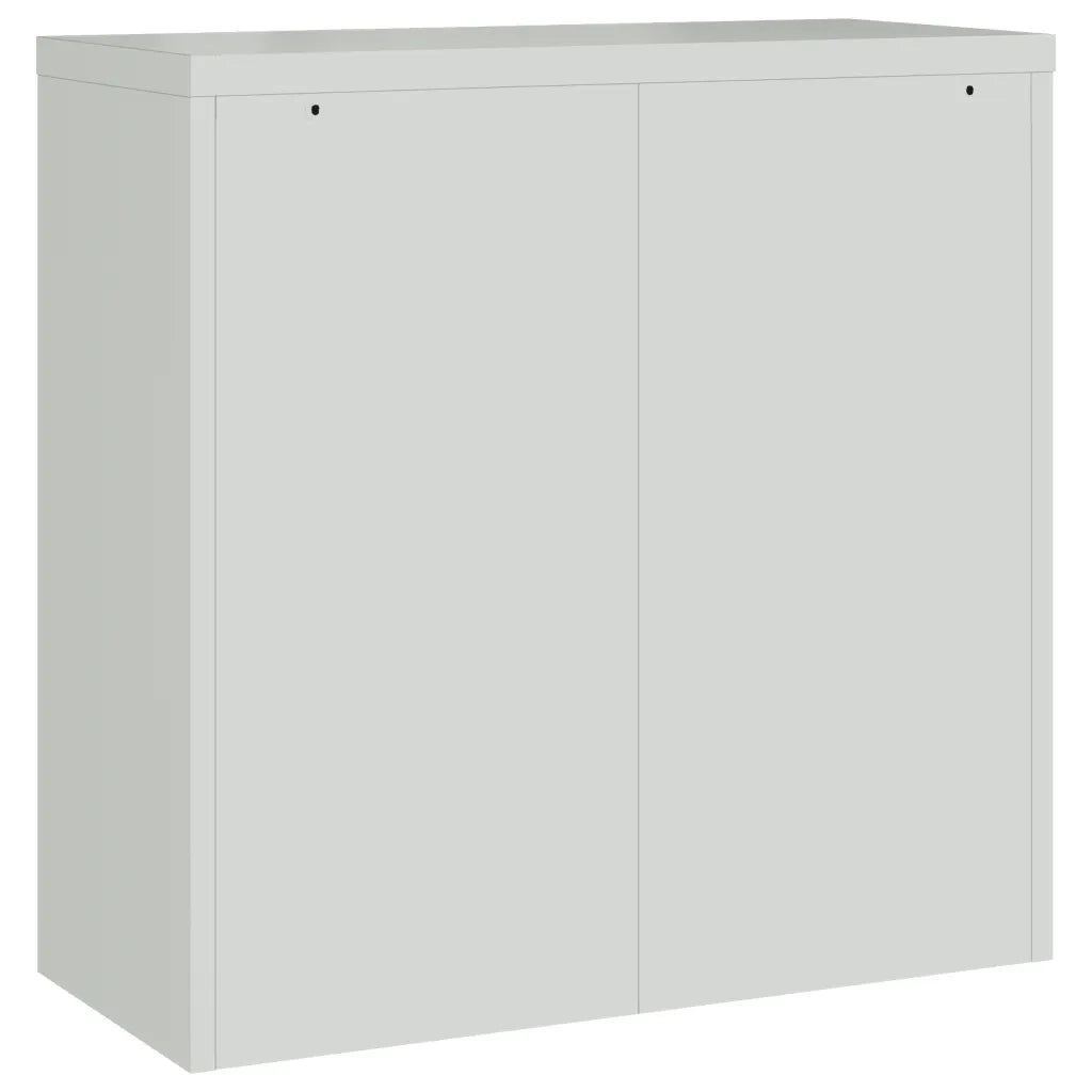 Armadio per Ufficio a 2 Ante 90 cm Grigio in Acciaio 20114