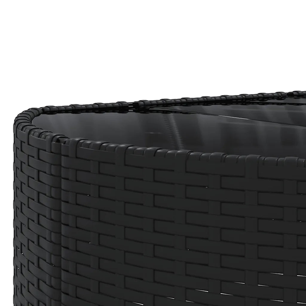 Set Divano da Giardino 6 pz con Cuscini Nero in Polyrattan 3308396