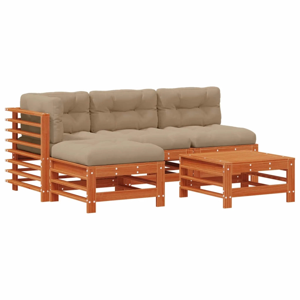 Set Lounge da Giardino 5 pcs Marrone Cerato 3418074