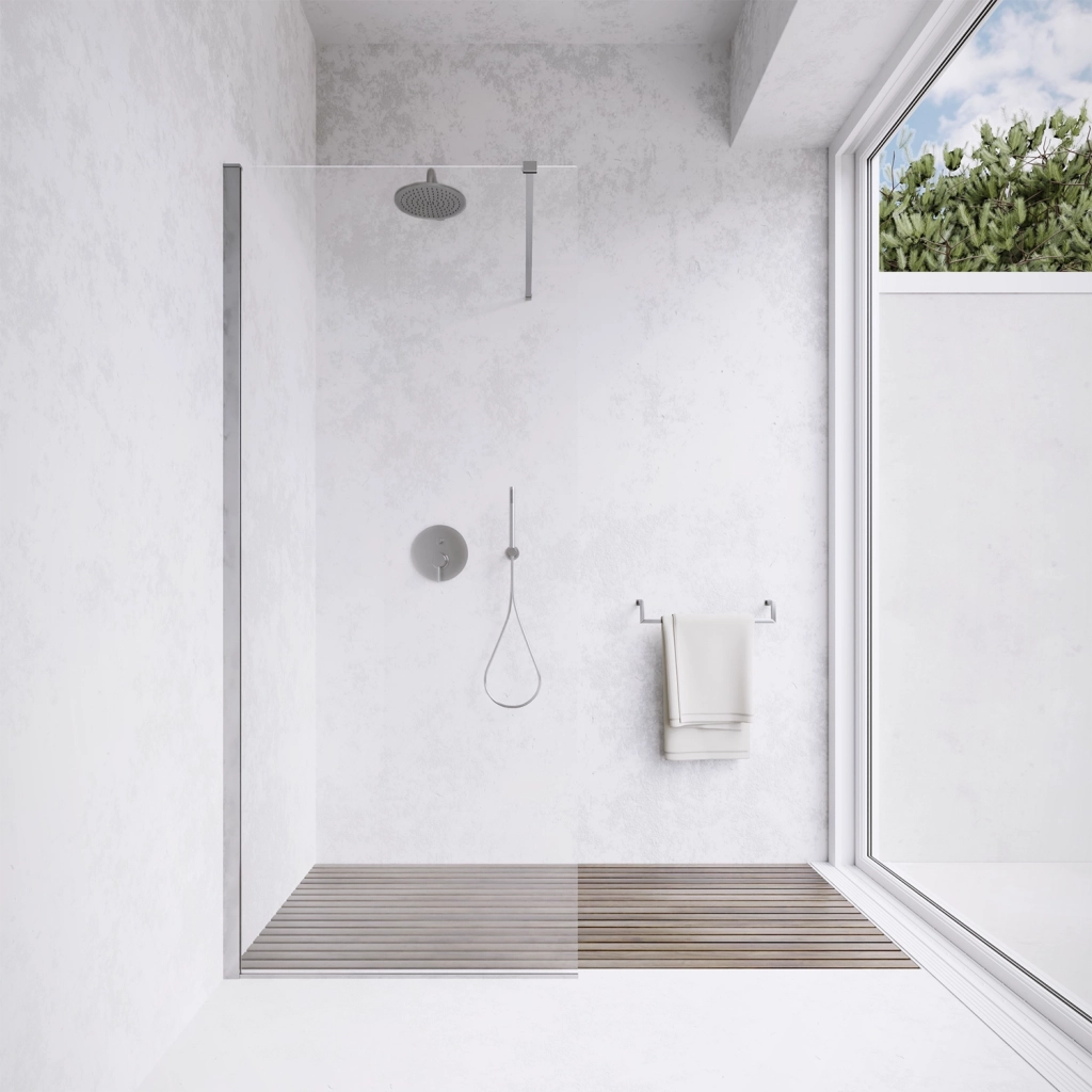 Parete doccia walk-in 70 cm 8mm trasparente anticalcare h200 | Lazaros