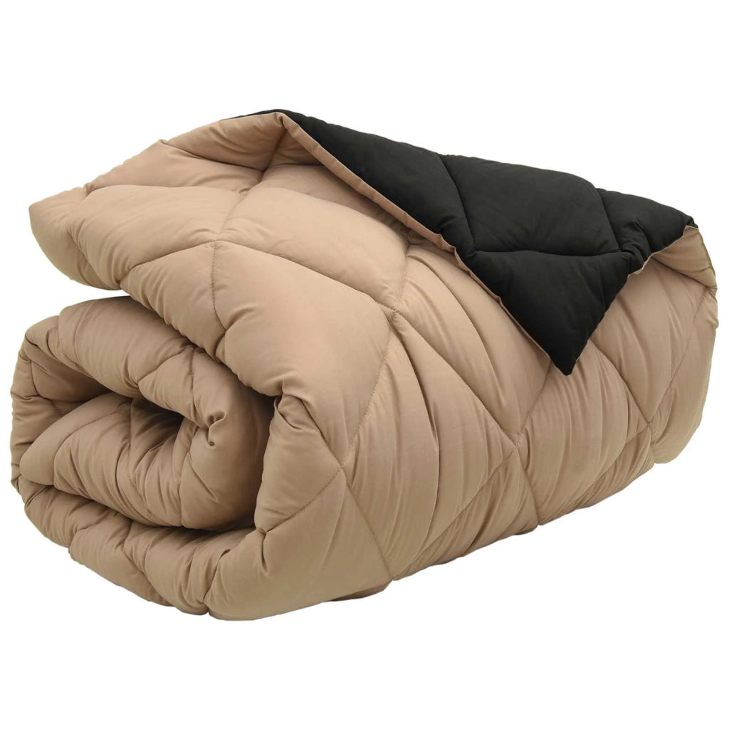 Duvet Invernale Nero e Talpa 135 x 220 cm Microfibra 42025733