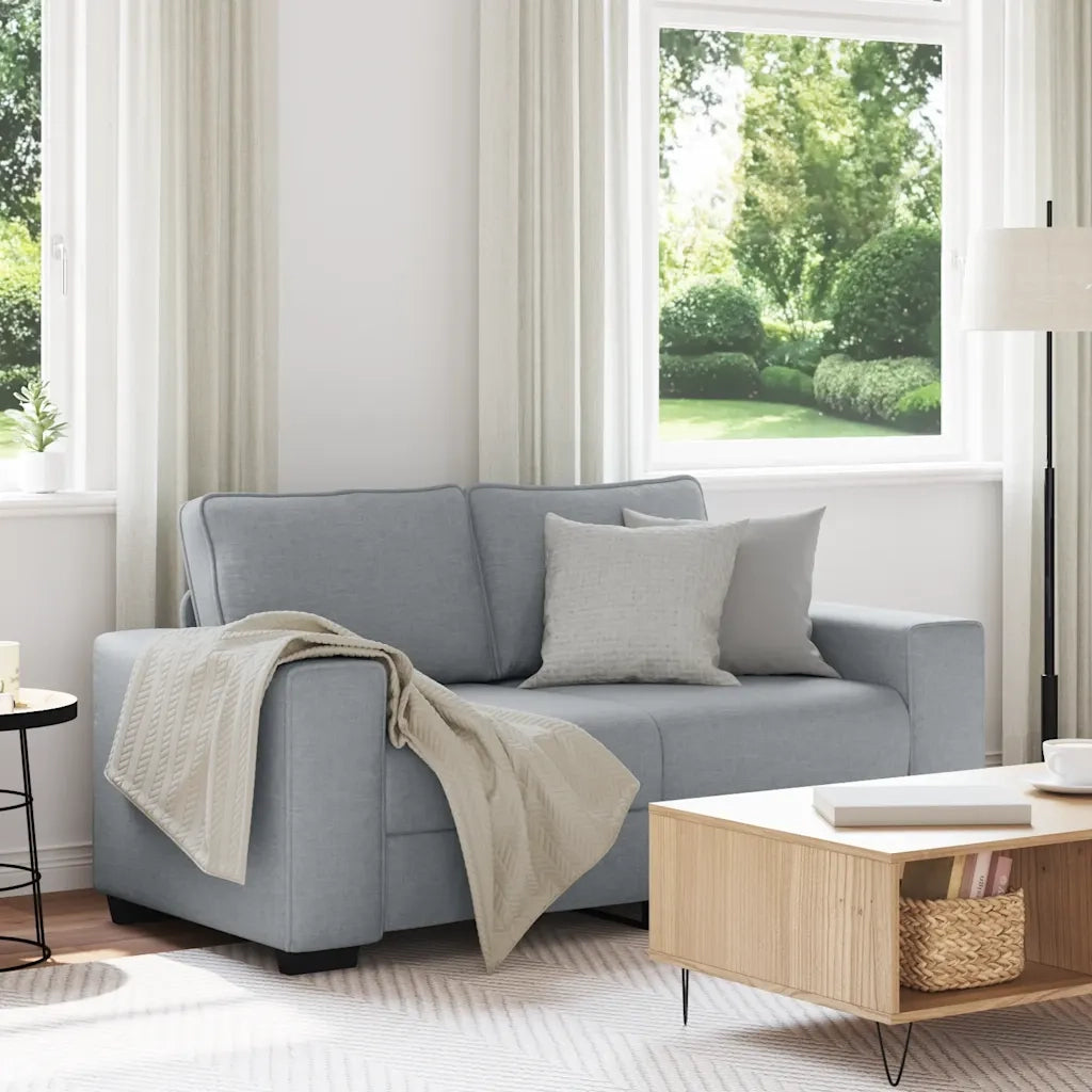 Divano a 2 Posti-Sofa 2 Posti Grigio Chiaro 120 cm in Tessuto 173860