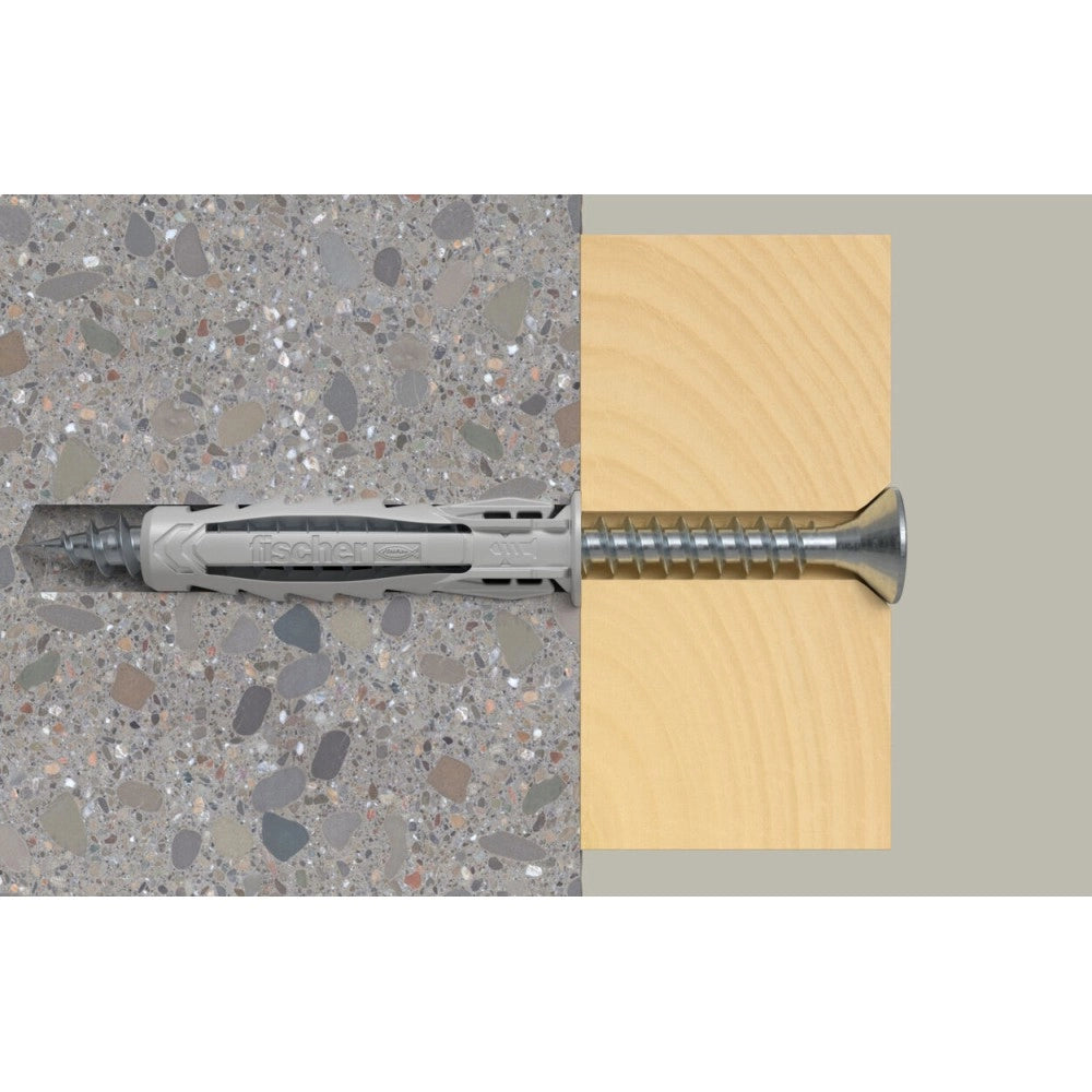 Fischer sx plus 6mm - 100pz tassello in nylon con espansione a 4 settori