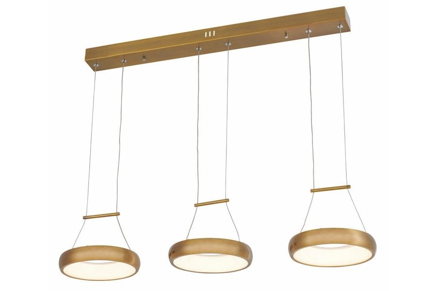 Lampada a sospensione LED Thea 3 anelli oro Reality