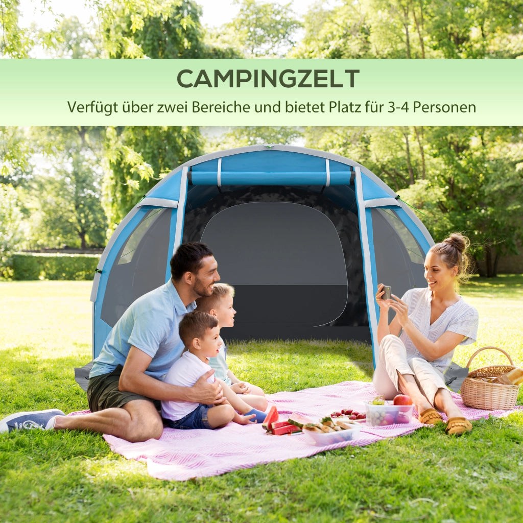 Tenda da campeggio 2 posti ¨C zephmum ¨C Blu 475x264x172 cm