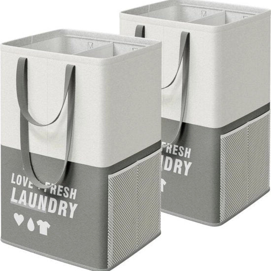Asciugamani 90 litri con 2 cassettoni - stante e pieghevole - maniglia a doppio giro - grigio scuro - per cucina, camera da letto, bagno - 2 pezzi Asciugamani 3.0