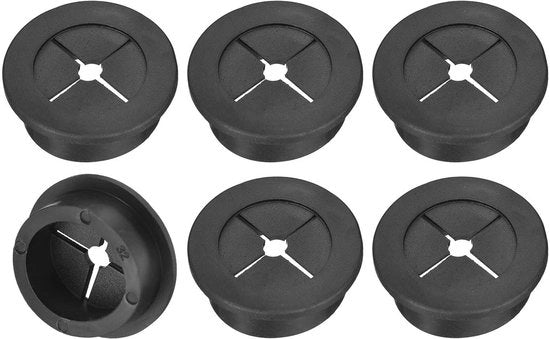 Cavo in ingresso silenzioso 32mm - Gomma - Organizzatore cavi flessibile - Protezione cavi - 6 pezzi - Materiale duraturo