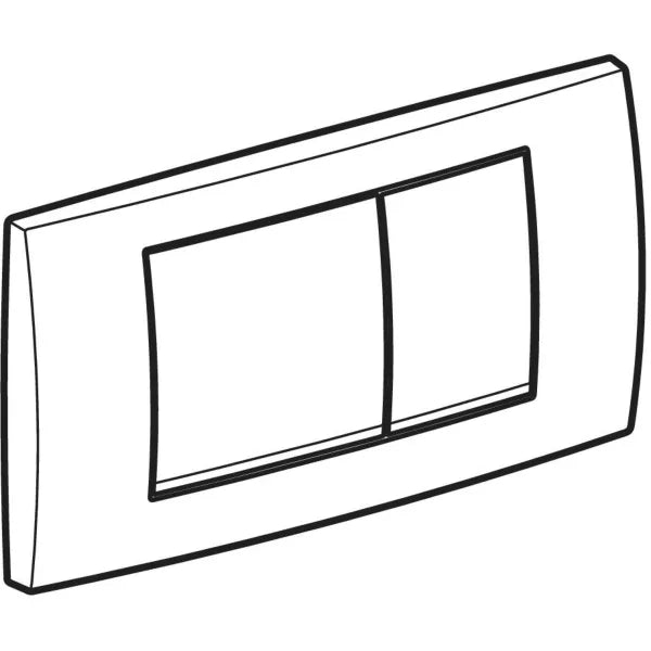 PLACCA DI COMANDO TWIN LINE30 DOPPIO TASTO BIANCA CROMO GEBERIT 115.899.KJ.1