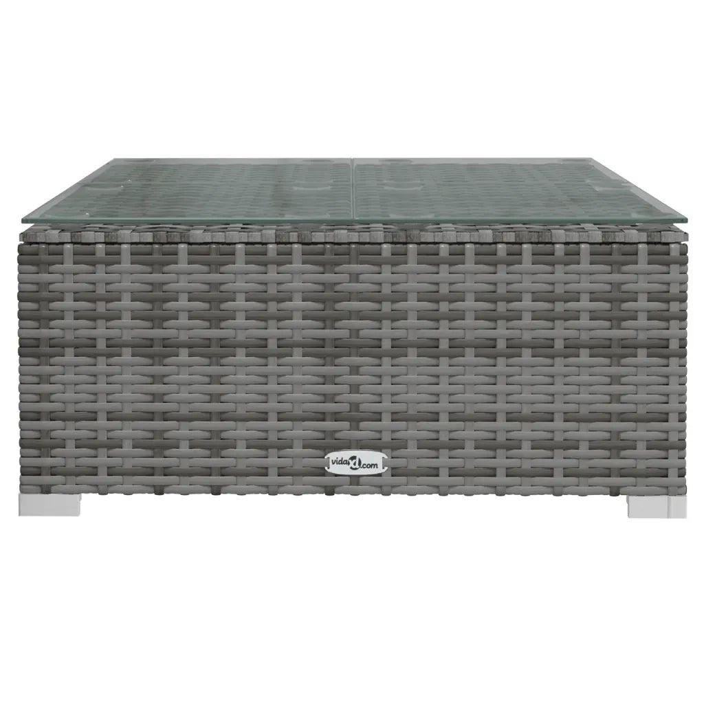 Set Divani da Giardino 5 pz con Cuscini in Polyrattan Grigio 3101485