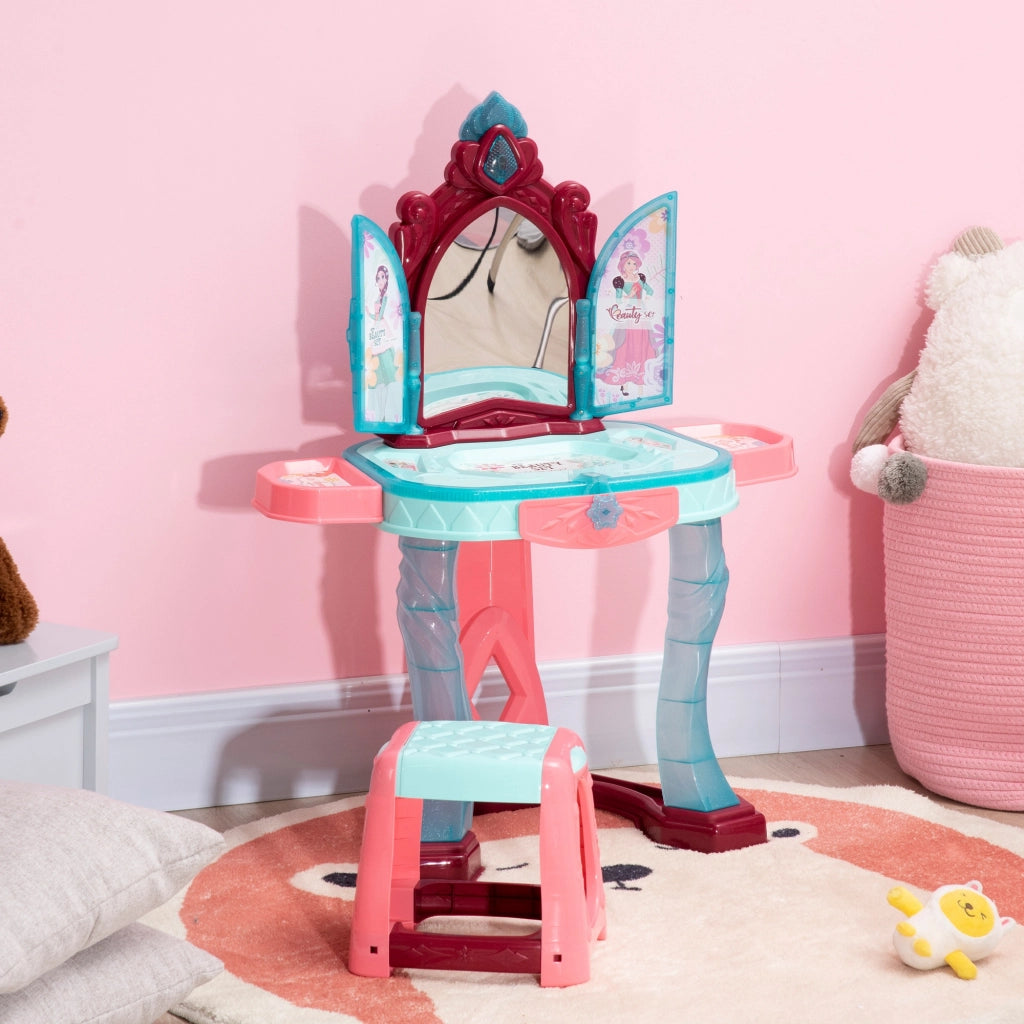 Tocador de Maquillaje Infantil con Specchio e Luce ¨C Minimal ¨C 57x34x76 cm Multicolor