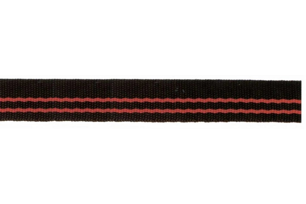 Cinghia In Polipropilene Nero/Rosso 24 Mm Lunghezza 5 Metri - Masidef