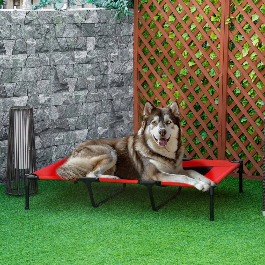 Cuccia per cani pieghevole ¨C Minimal ¨C Rosso e nero 122x92x23 cm