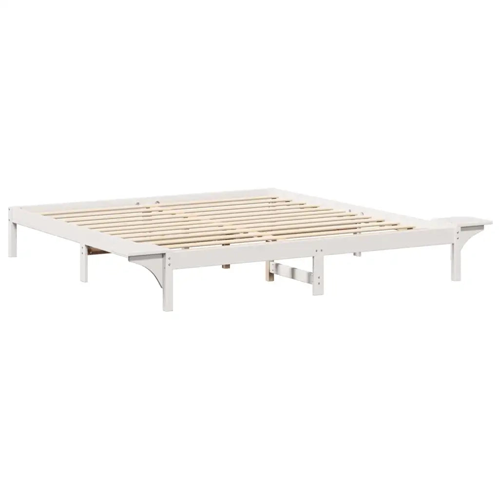 Struttura del letto Bianco 200 x 200 cm Pino massello
