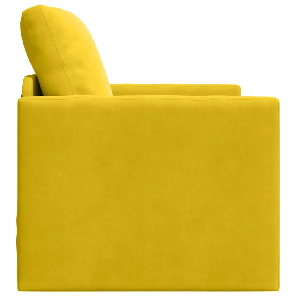 Divano letto Giallo Scuro 74 x 77 x 81 cm Velluto 4106618