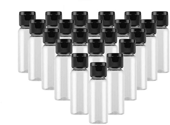Contenitori Cosmetici 24 pezzi - Flaconi Vuoti 15ml - Materiale Plastico Translucido - Coperchio a Sfoglia - Leggero - Portatile per Viaggi - Flessi da Viaggio