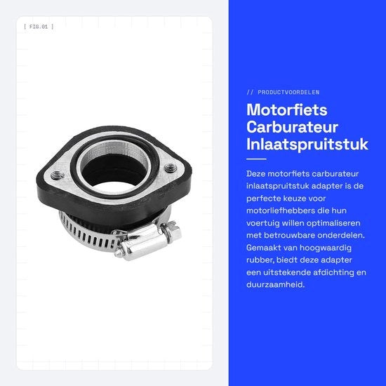 Adattatore di carburatore per motocicletta - inlaasstelo in gomma - 28 mm - VM24 - installazione pratica - compatibile con Mikuni Keihin