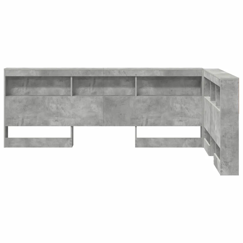 Testata contenitore Grigio cemento 120 cm Legno multistrato 3335480