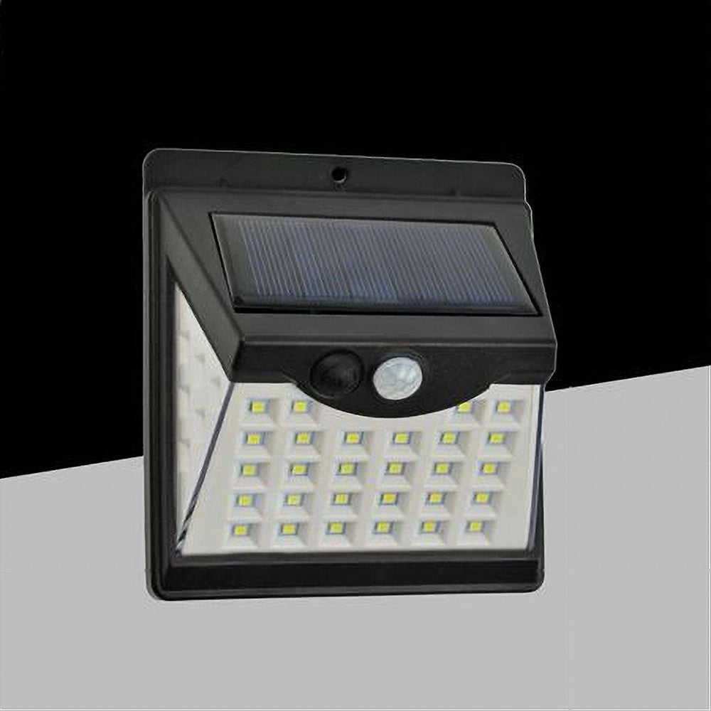 Trade Shop - Faretto Applique Led A Parete Con Pannello Solare Luce Calda 3000k Ip65 So-a3-c -