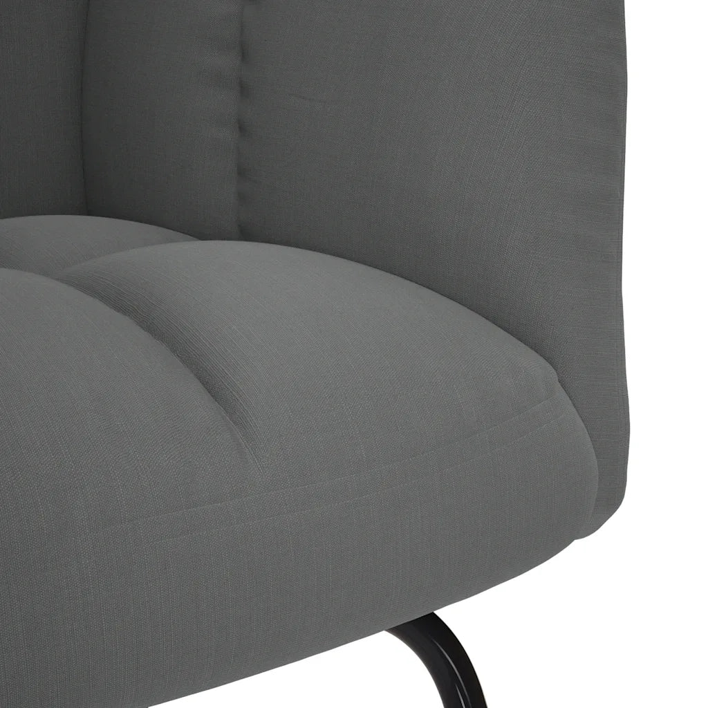 Sedia a Dondolo Grigio Scuro in Tessuto 4016790